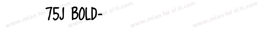 字由点字典黑75J Bold字体转换